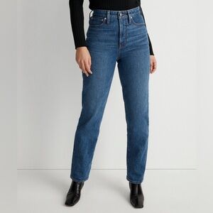 Madewell The Petite Curvy Perfect Vintage Straight Jean in Mayfield Wash 26P
